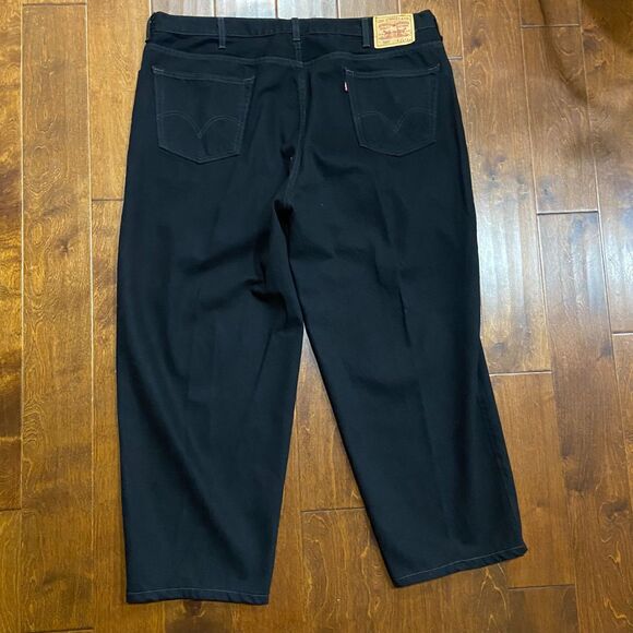 Levi's 560 Comfort Fit Relaxed Black Denim Jeans Big & Tall Mens Size 50 x 32 - Picture 5 of 10